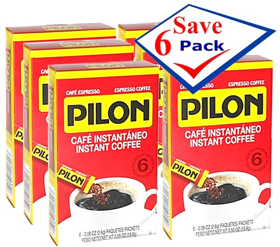 Pilon Instant Coffee 6 Packets 0.55 oz Pack of 6